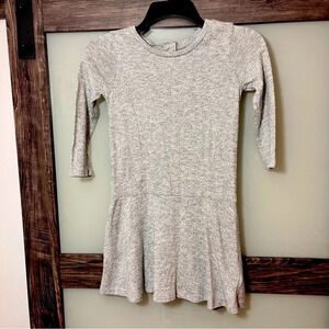 Gap Kids Girls’ Knit Heather Gray Drop Waist Dress in Size Medium (8)